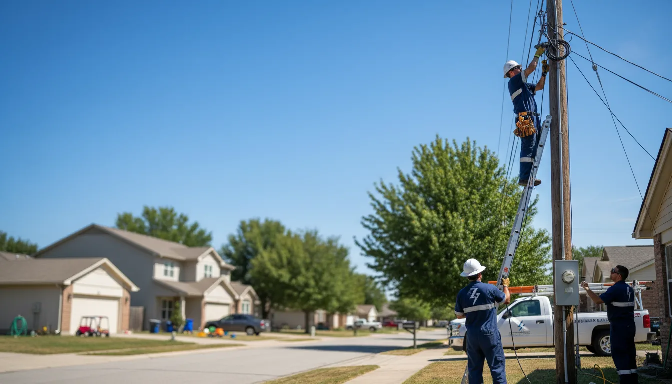 Residential electrician providing installation services in Evans, LA